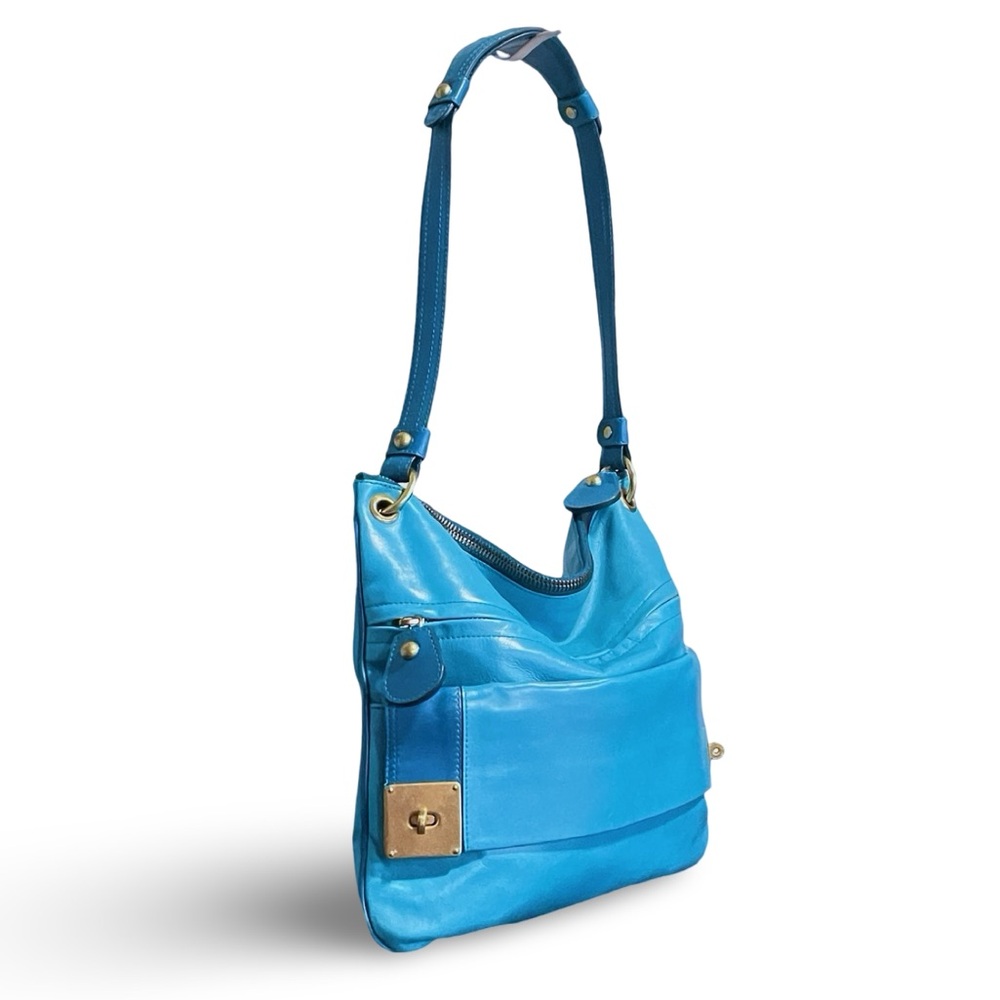 Mulberry Rare Y2K Bright Blue Leather Hobo Bag With single Strap - Picture 9 of 16